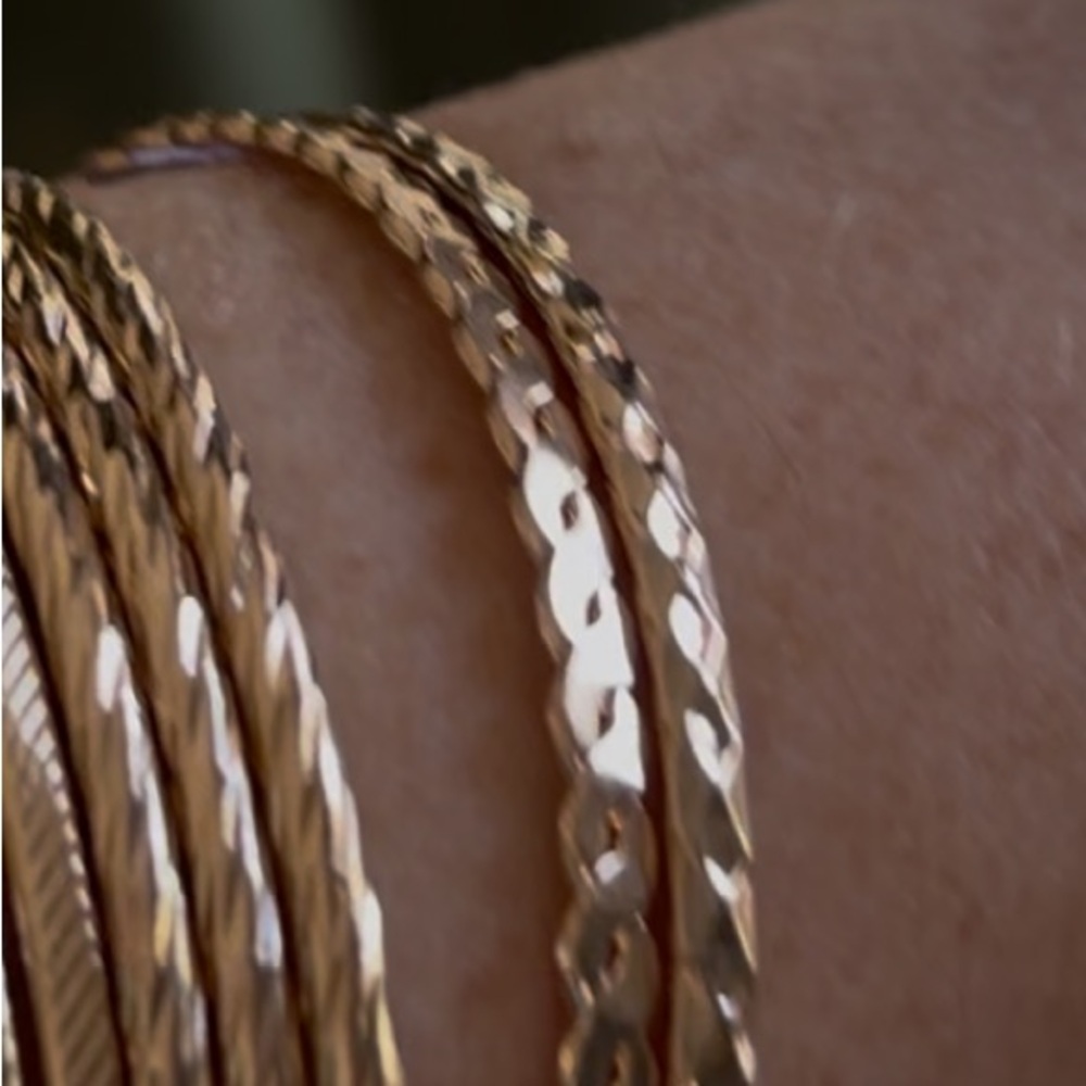 Gold and Silver Bangle Bracelet Set